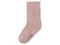 Enkele lichtroze geribbelde sok met maat 27-30 op de zool.