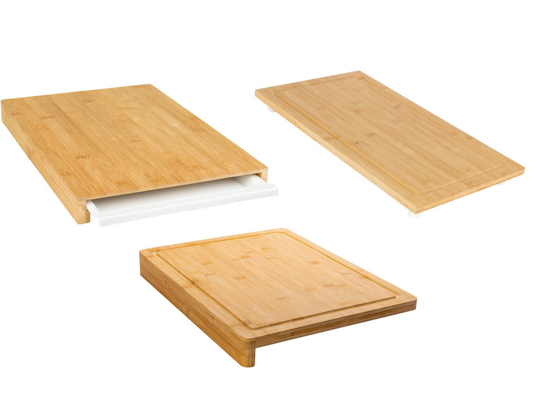 Ga naar volledige schermweergave: ERNESTO® Snijplank met opvangbak/afdekplaat/keukensnijplank - afbeelding 1