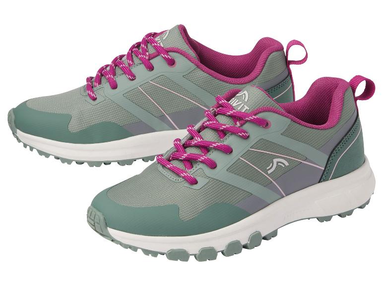 Stijlvolle grijze en lila sneakers voor dames.