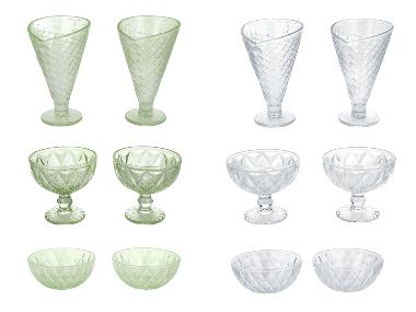 SILVERCREST® Set van 2 glazen ijscoupes of schaaltjes