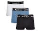 Drie paar Reebok boxershorts in wit, blauw en zwart