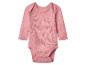 Roze romper met lange mouwen en drukknopen voor baby's