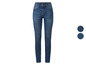 Donkerblauwe skinny jeans voor dames.