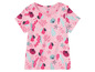 Roze T-shirt met korte mouwen met een zeeprint.