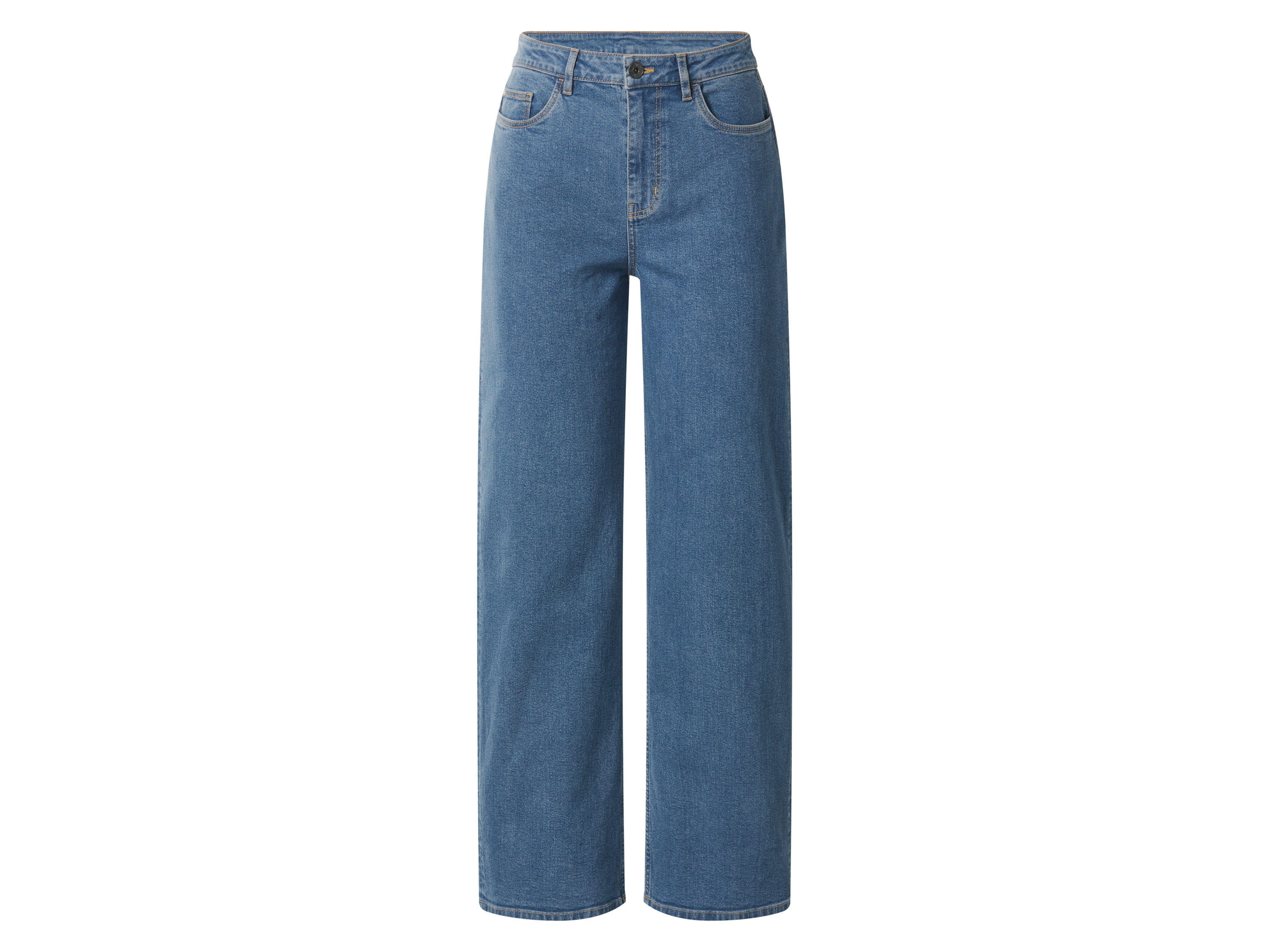 ESMARA Damesjeans, wide leg, hoge taille (Blauw, 42)