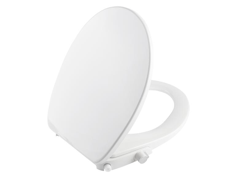 Een wit toiletzitting met geïntegreerde bidetfunctie.