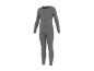 Grijs thermisch ondergoed set met lange mouwen en legging