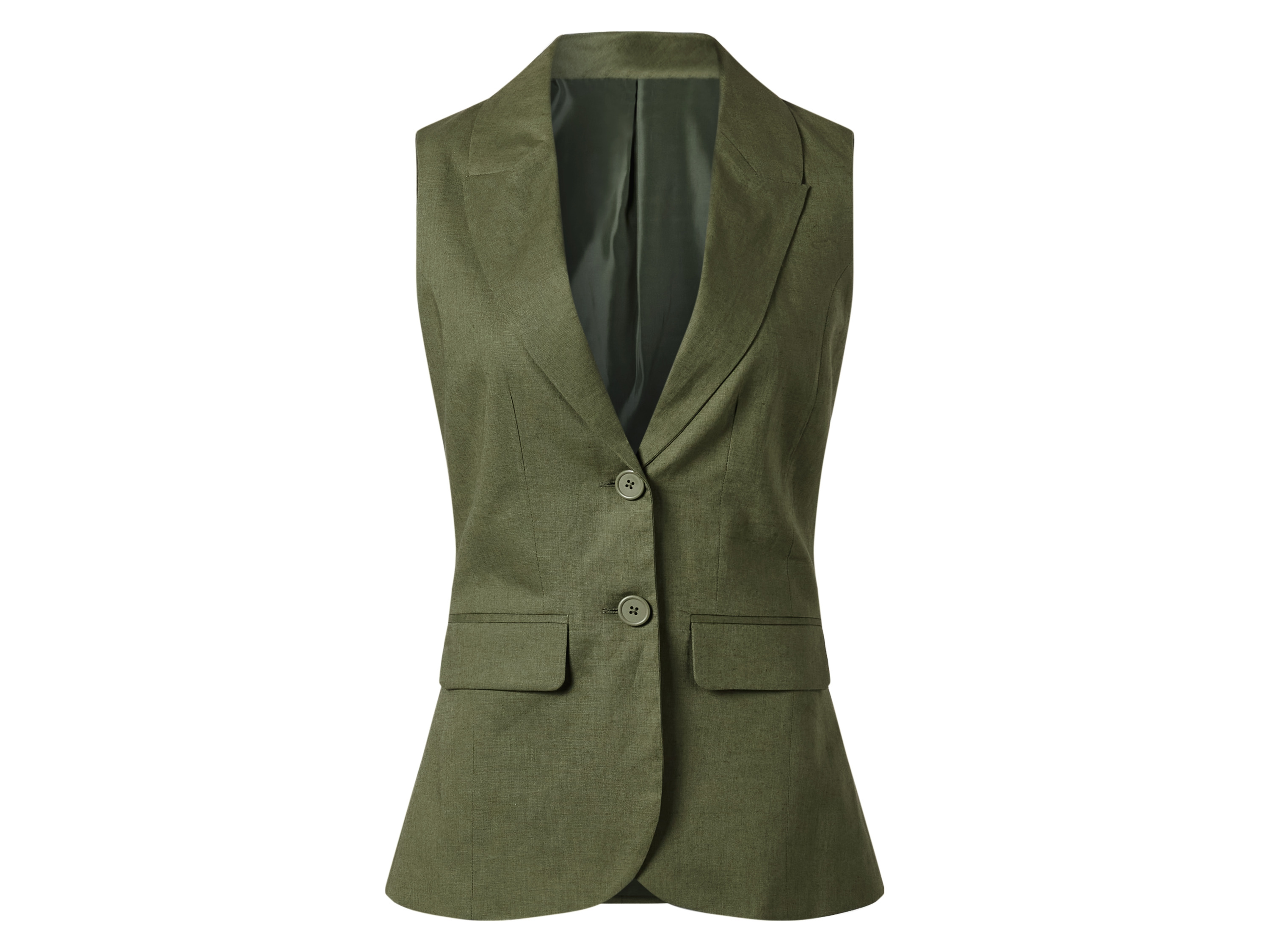 ESMARA Damesvest met linnen (Groen, 34)