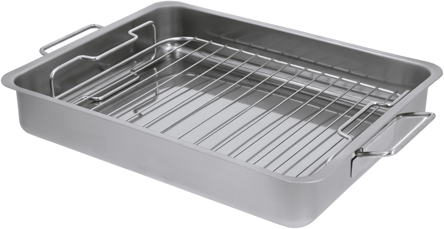 SILVERCREST RVS braadslede met rooster of RVS braadsledes, 2 stuks (Groot)