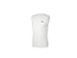 Wit mouwloos sportshirt voor heren met een klein zwart logo op de borst.
