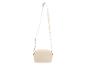Beige tas met gestreepte schouderband