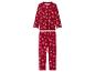 Rode pyjama met sneeuwvlokken- en strikjespatroon