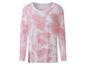 Een roze longsleeve met een tie-dye print.