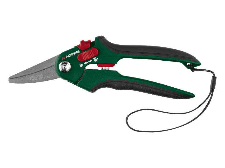 Parkside snoeischaar met ergonomische handgreep en koord.