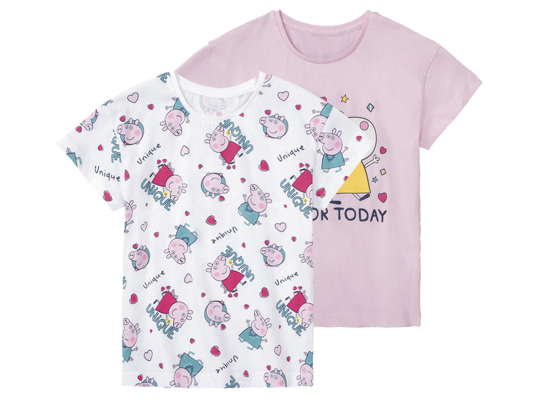 2 meisjes t-shirts (134/140, Peppa Pig)