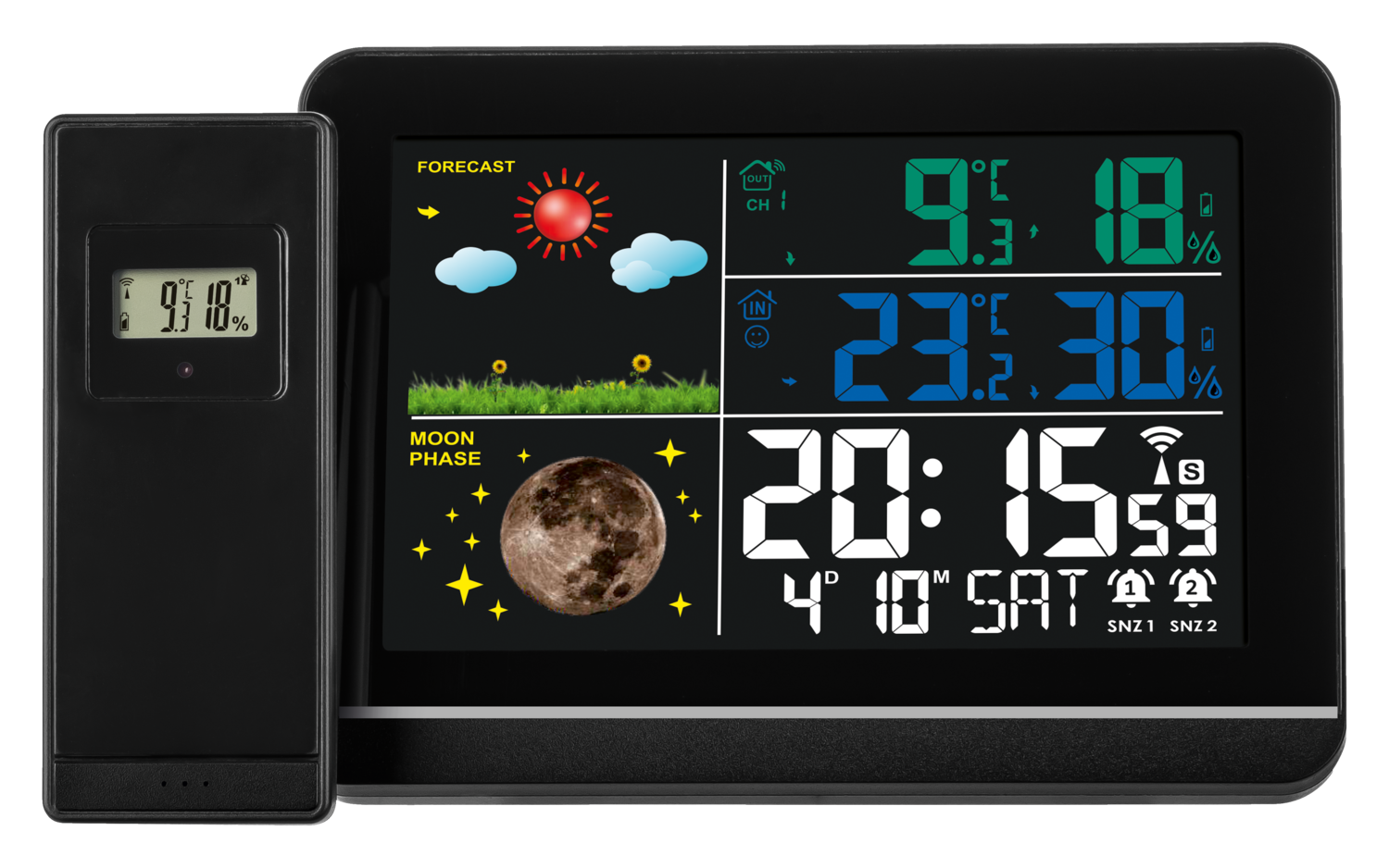 LIVARNO home Draadloos weerstation (Zwart)