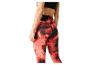 Rode dames sportleggings met marmerprint.