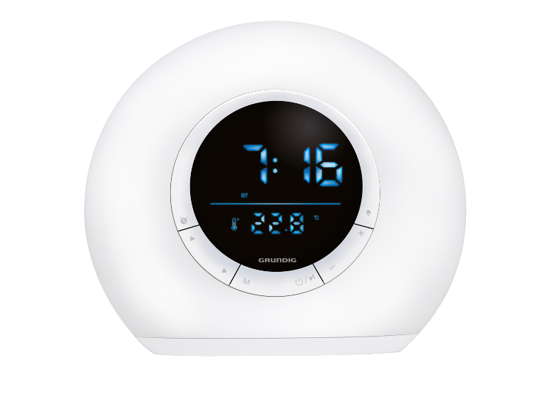 Digitale wekker van Grundig.