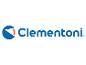 Het logo van Clementoni, een bedrijf dat educatief speelgoed verkoopt.