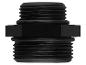 Zwarte schroefdraadadapter met afdichtringen