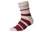 Rood en beige gestreepte sok