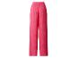 Fuchsia roze wijde damesbroek met elastische tailleband.