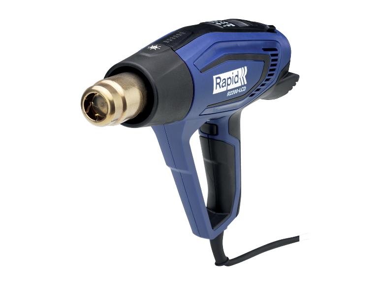 LIVARNO® heteluchtpistool »R2200-LCD« in blauw en zwart met digitaal display.