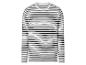 Gestreept T-shirt met lange mouwen voor heren in zwart-wit