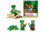 LEGO Minecraft set met een schildpad, een schuilplaats en minifiguren.