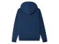 Een donkerblauwe hoodie met lange mouwen.