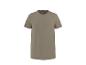Grijsgroen basic T-shirt met korte mouwen