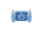 Blauwe kindercamera met ruimtethema.