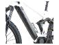 Witte elektrische mountainbike: geïntegreerde Dice-accu, RockShox-demper.