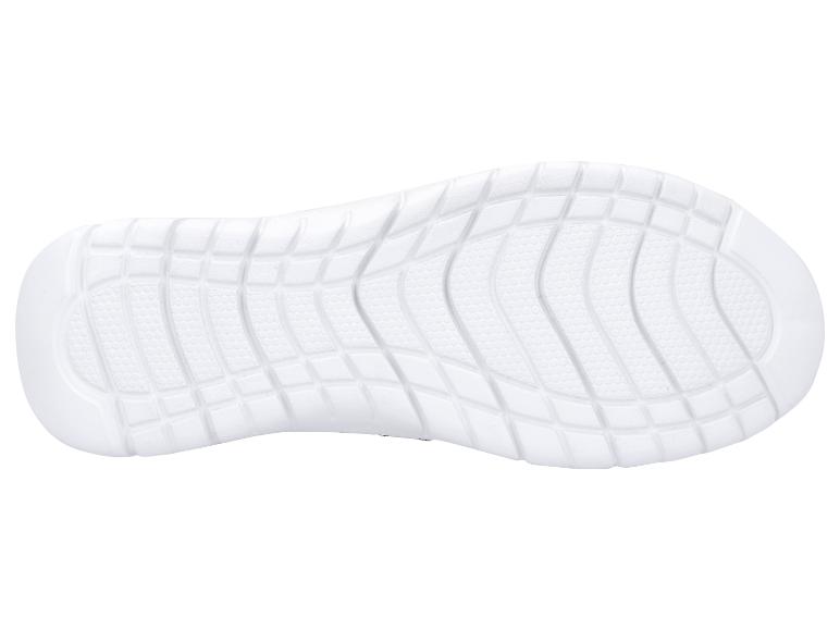 Witte schoenzool met een gestructureerd patroon voor grip.