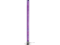 Paarse glitter vloerlamp met chromen voet en snoer.