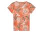 T-shirt met korte mouwen, tropische print met bladeren en planten.