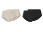 Twee paar dames high-waist slips: beige met kant en zwart