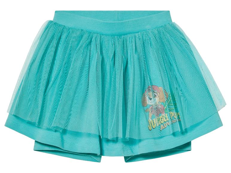 Turquoise rokje met tule voor meisjes, Paw Patrol print.