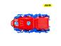 Rode en blauwe Spider-Man speelgoedauto van 28,5 cm lang.