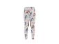 Witte kinderlegging met puppy- en roze pootafdrukkenpatroon