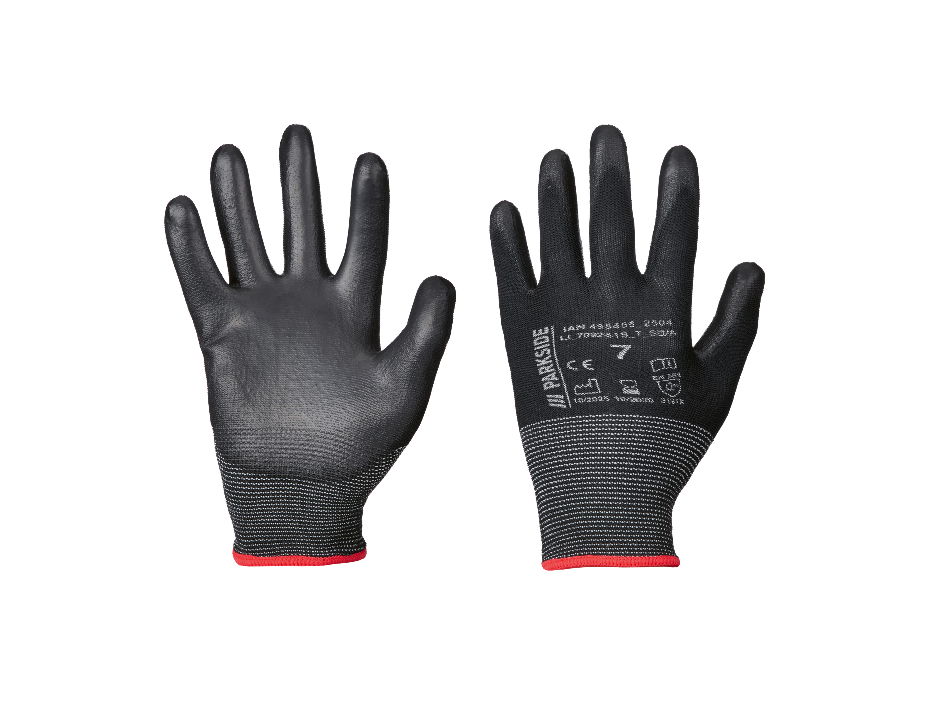 PARKSIDE 3 Paar werkhandschoenen (Midi Flex, 7)