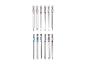 Een set diverse schroevendraaierbits, waaronder platte, Phillips, Pozidriv en Torx types.