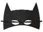 Een zwart Batman-masker met elastiek.