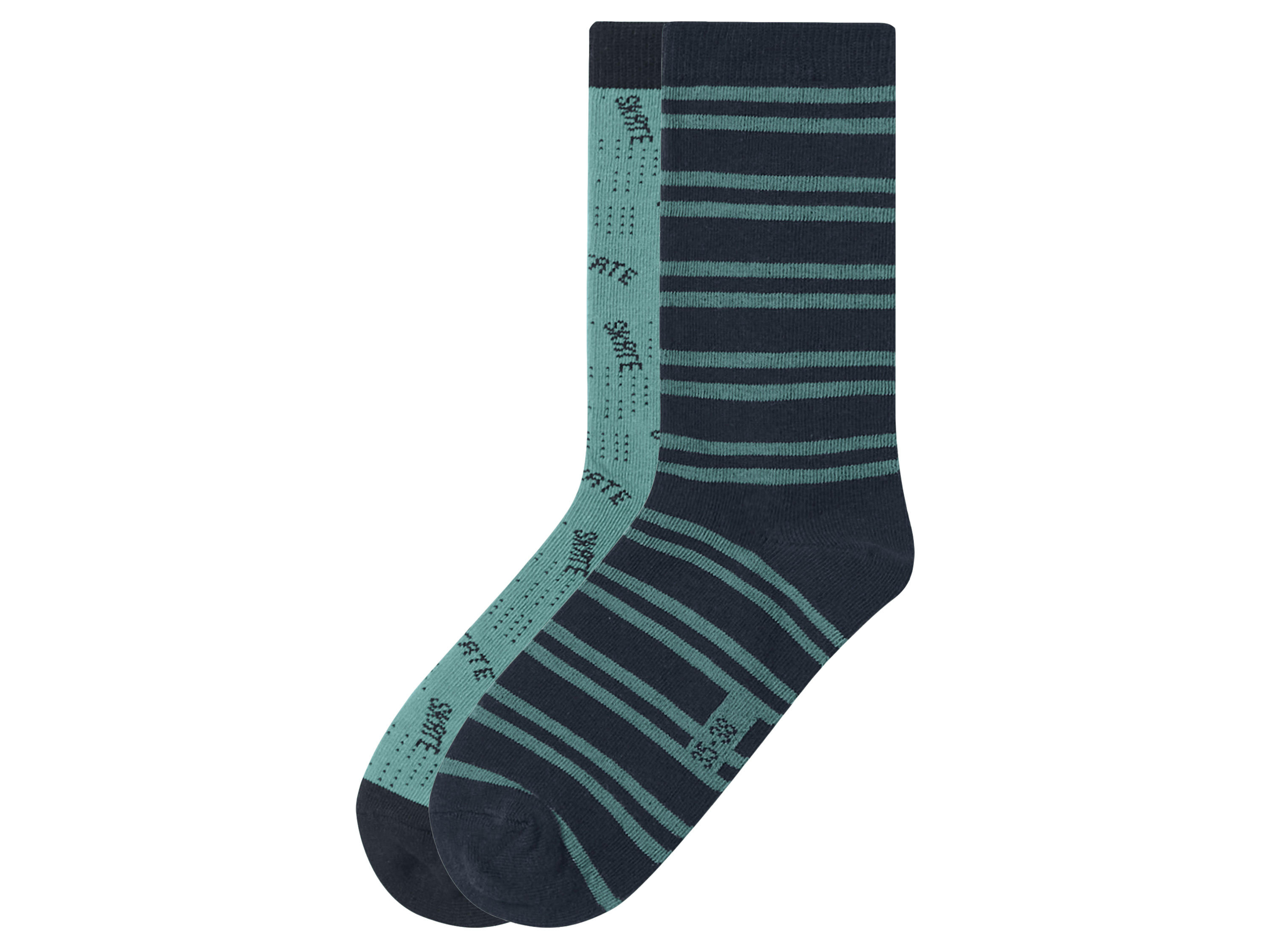 Esmara Kids 2 Paar kinder sokken (Groen/donkerblauw, 27-30)