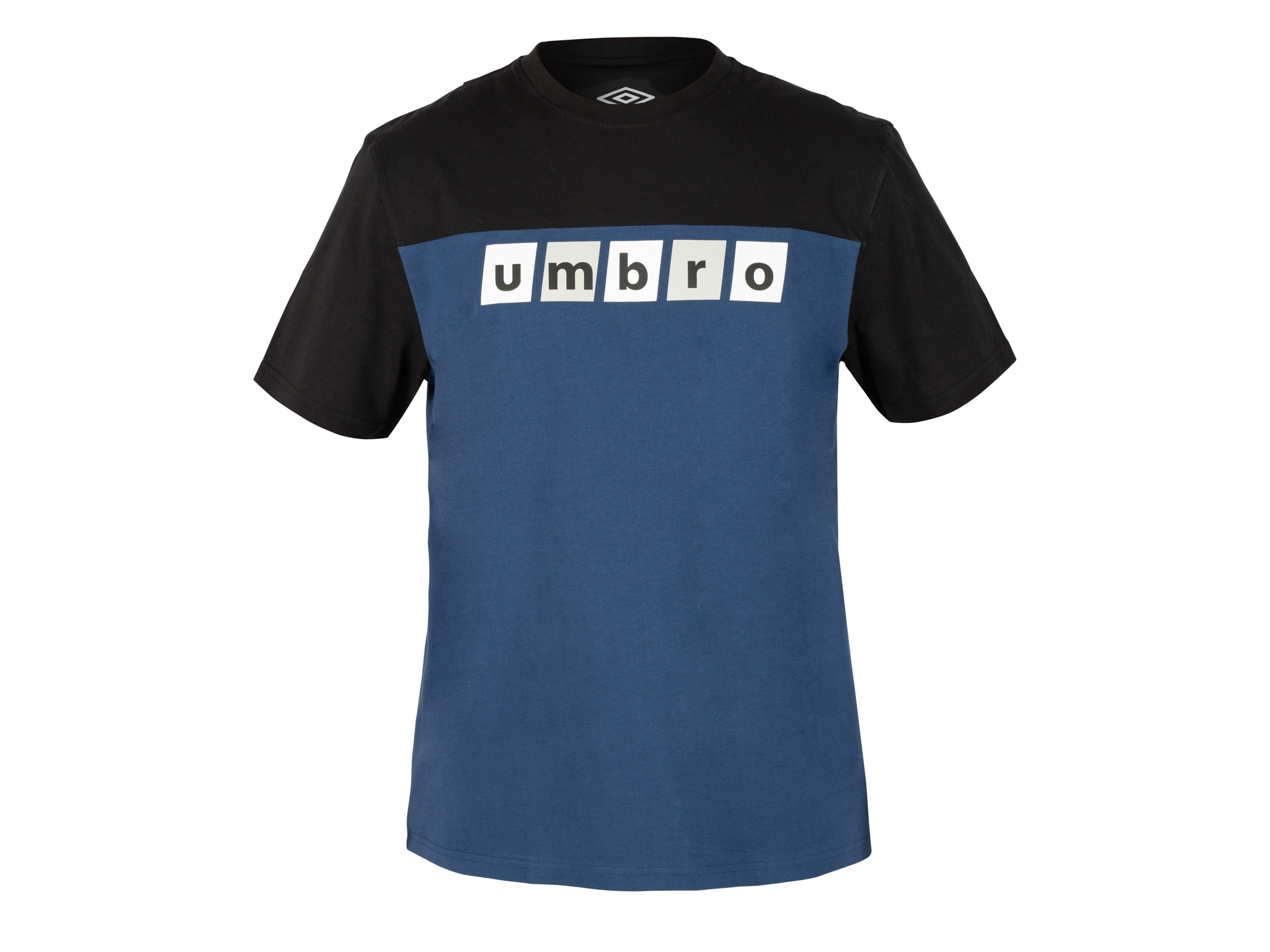 UMBRO Heren T-shirt (Blauw/zwart, M)