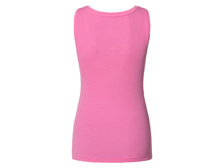 Een roze tanktop zonder mouwen.