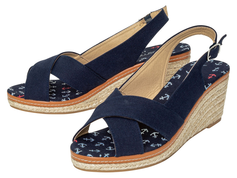 Ga naar volledige schermweergave: esmara® Dames sleehak-sandaal, zomerse bast-look - afbeelding 4