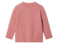 Een roze gestreept longsleeve shirt.