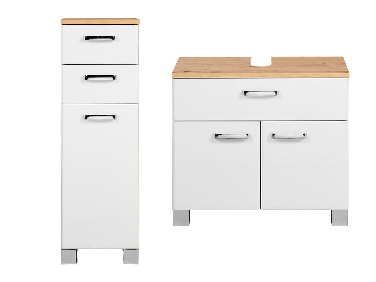 Wit badkamermeubel met lades en kast