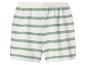 Wit en groen gestreepte gebreide short